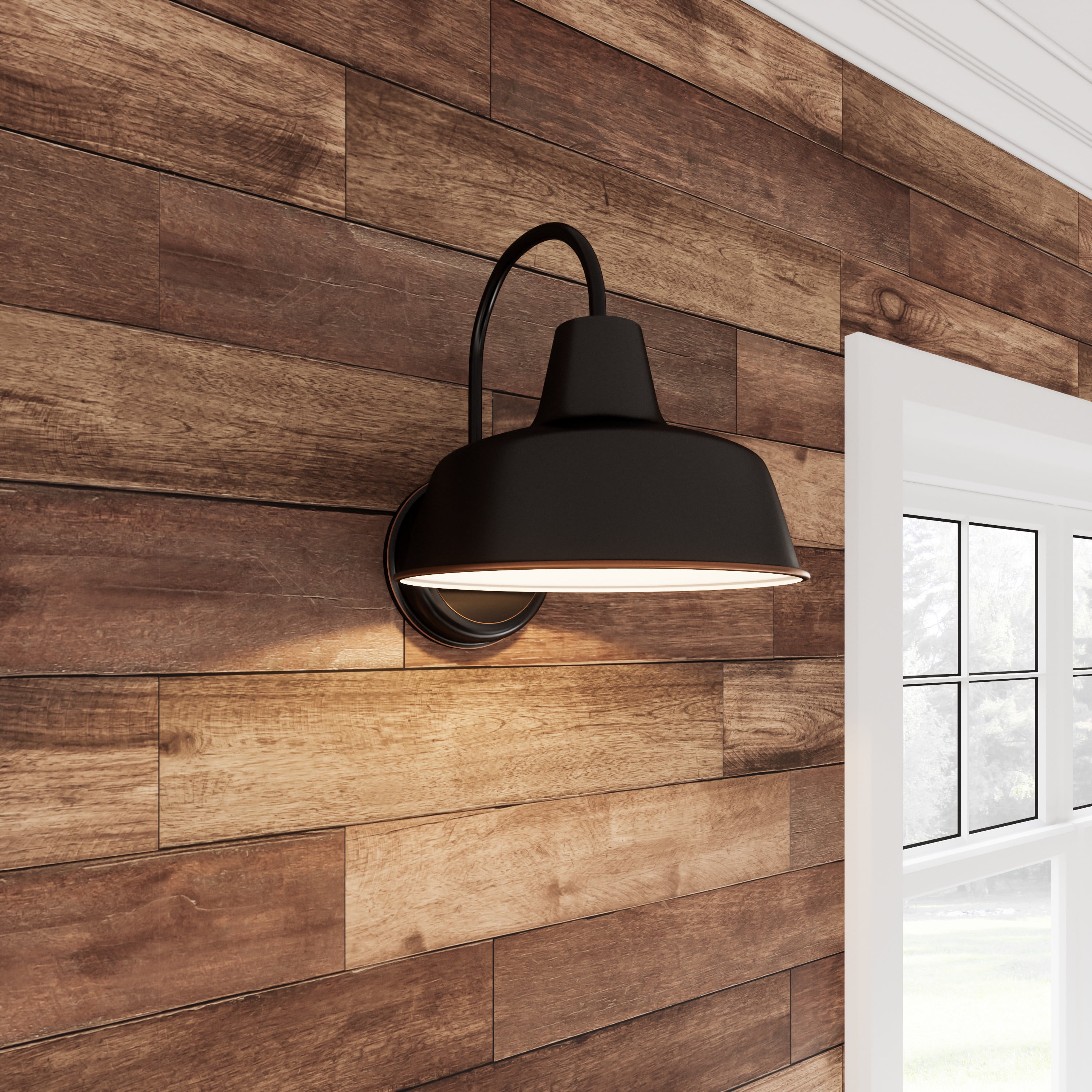 Design House Mason 8.38" Integrated LED Indoor/Outdoor Wall Mount Light, Oil Rubbed Bronze
