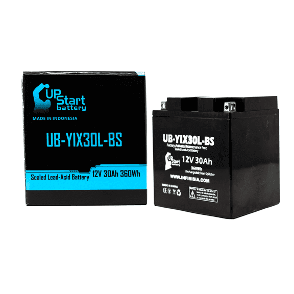 UB-YIX30L-BS Battery Replacement for 2012 Arctic Cat Wildcat 1000, X, 4, LTD, XX 1000 CC UTV - Factory Activated, Maintenance Free, Motorcycle Battery - 12V 30AH, UpStart Battery Brand