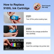 910XL Ink Compatible for HP 910 Ink Cartridges for OfficeJet Pro 8015e 8025e 8028e Printer, 4 Pack