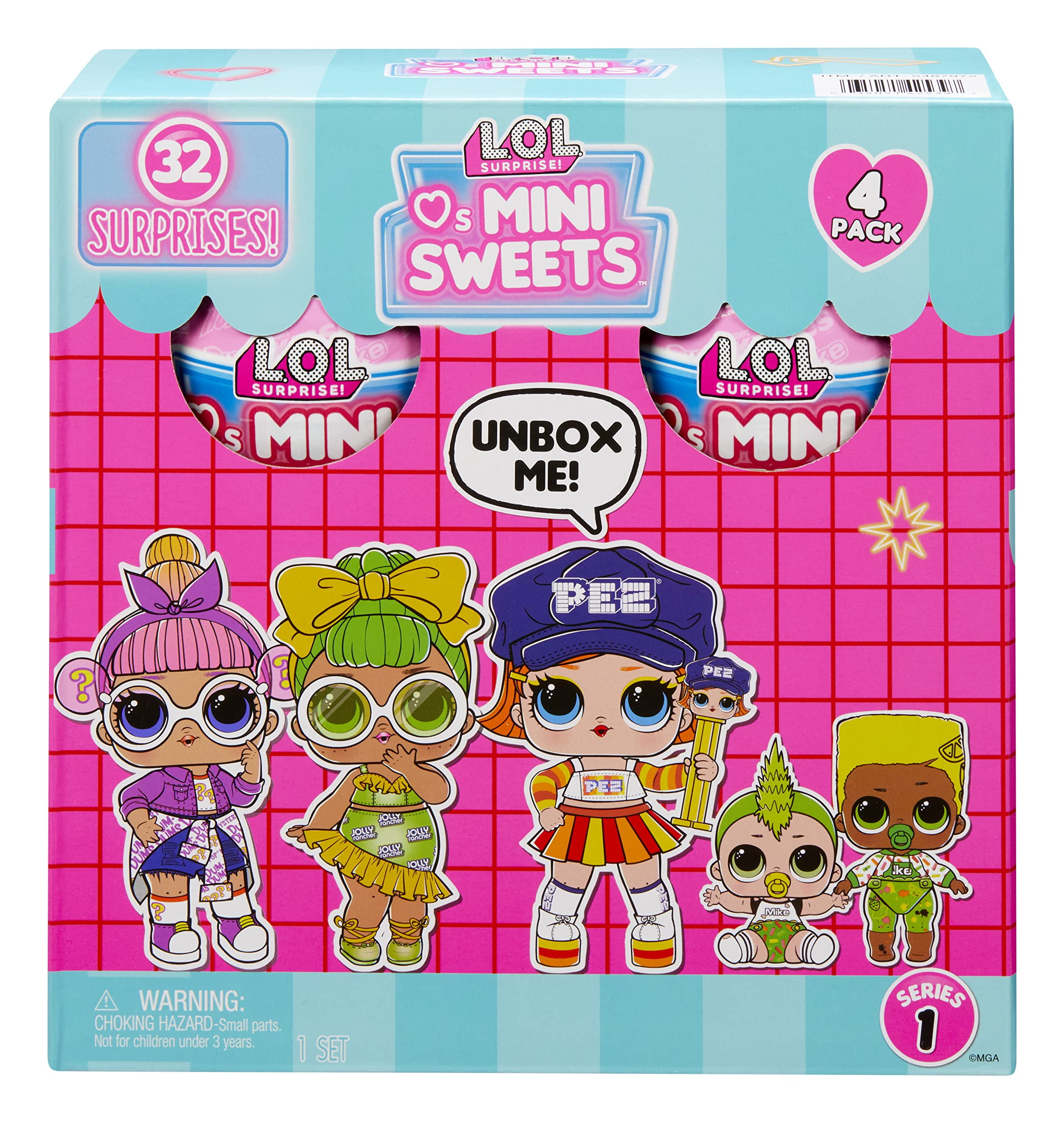 LOL Surprise Loves Mini Sweets Dolls 4-Pack #3 Jolly Rancher, Pez, Mike ...