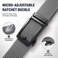 thumbnail image 3 of Fairwin Casual Nylon Ratchet Belts for Men, Waist 33"-37", 3 of 10