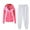 DT-Pink, variant on DailyTrove Women's Long Sleeve Zip-Up Hoodie & Pant Set - Solid Color, Casual Style, Spring & Street Wear,Pink