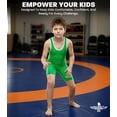 thumbnail image 4 of Exxact Sports Plain Youth Wrestling Singlet For Boys, Premium Powerlifting Singlet, Kids Wrestling Singlets For Training - (Green, YM), 4 of 7