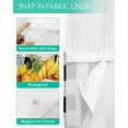 thumbnail image 3 of No Hook Shower Curtain with Snap in Liner, Sunshine Sunflower on Black and White Buffalo Plaid Hotel Shower Curtains for Bathroom, Washable Shower Curtain Liner Set with Mesh Top Window, 60"x72", 3 of 6
