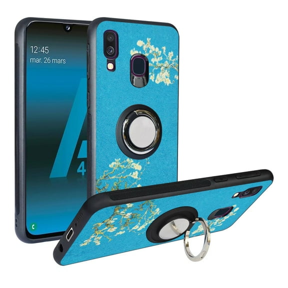 Labanema Samsung Galaxy A40 2019 /A405 Case with 360 Degree Rotating Ring Stand, Support Magnetic Car Mount, Protective Cover for Samsung Galaxy A40 2019 /A405 (Apricot Flower)