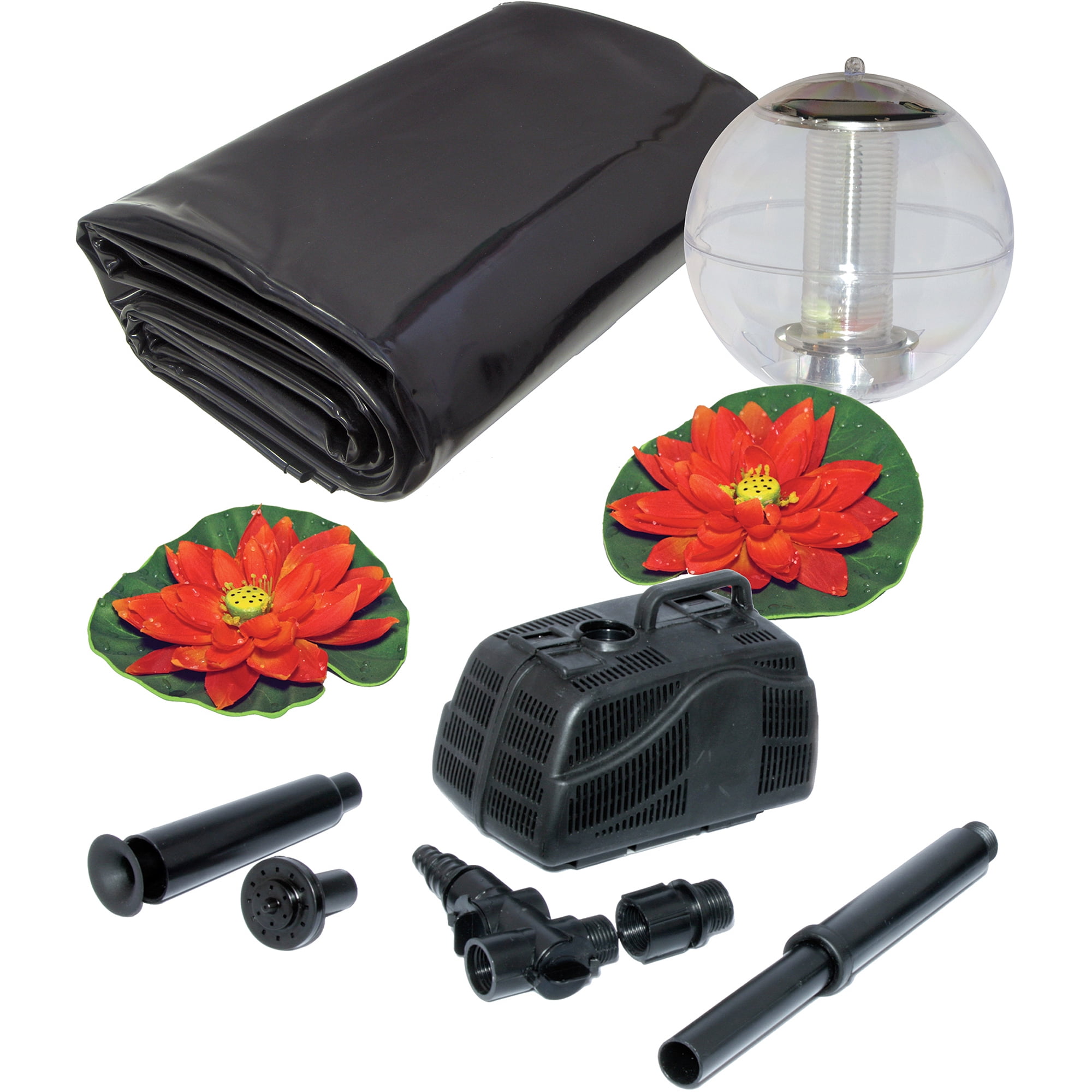 Koolscape 400 gal Liner Pond Kit with Solar Light by Generic