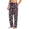 thumbnail image 4 of HPINK-T Purple Unicorn Pajama Pants for Men Pajamas Bottoms Sleep Lounge Pants with Pockets, 4 of 7