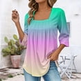thumbnail image 4 of Fashion Fall Saving Womens Fall Tops Women's Tops Casual 3/4 Sleeve Tops Blouses Plus Size Tunic My Orders, 4 of 7