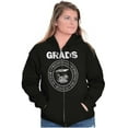 thumbnail image 3 of Rock and Roll High School Graduate Unisex Fleece Graphic Zip Up Hoodie Brisco Brands 2X, 3 of 5