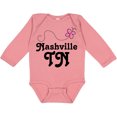 thumbnail image 3 of Inktastic Nashville Girls Long Sleeve Baby Bodysuit, 3 of 5