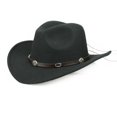 thumbnail image 1 of Casquillo de cuero de moda para hombres y mujeres Negro S Tomshoo S, 1 of 1