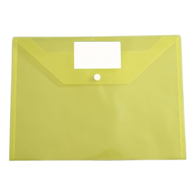 BKBP File Folders - Letter Size Plastic Envelopes with Label Pockets and Snaps, Polyethylene Document Organizers for Home and Office Filing System