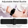 thumbnail image 3 of Tianle Elastic Bands Compatible with Fitbit Versa 2 Band Women Men, 2Pack Soft Adjustable Nylon Breathable Sport Band for Versa/Versa 2/Versa Lite/SE Smartwatch Loop Stretchy Wristband, Black/Pinksand, 3 of 7
