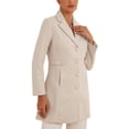thumbnail image 4 of INSPIRE CHIC Women's Notched Lapel Outerwear Winter Coat M Apricot, 4 of 6