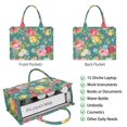 thumbnail image 2 of Large Capacity Tote Bag,Pioneer Flower Floral Print Pattern Handbag Fashion Luxury Tote Bag,15.7"x13"x 5.1" Inches,Laptop Compatible, 2 of 6