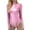 Pink, variant on Long Sleeve Metallic Bodysuit Women Shiny Dance Leotard Turtleneck Latex Bodysuit
