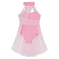 thumbnail image 3 of Xnihocha Women Girls Chiffon Lyrical Dance Dress Sleeveless Cutout Ballet Leotard with Wrap Skirt Pink 14, 3 of 6