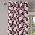 thumbnail image 3 of Ambesonne Swan Grommet Curtain, Vintage Black Cartoones, 50" x 54", Pale Pink Black, 3 of 6
