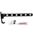 thumbnail image 2 of 1pc Shrinkage Punch-free Clothing Rack Wall-munted Clothes Hanger (Black）, 2 of 8
