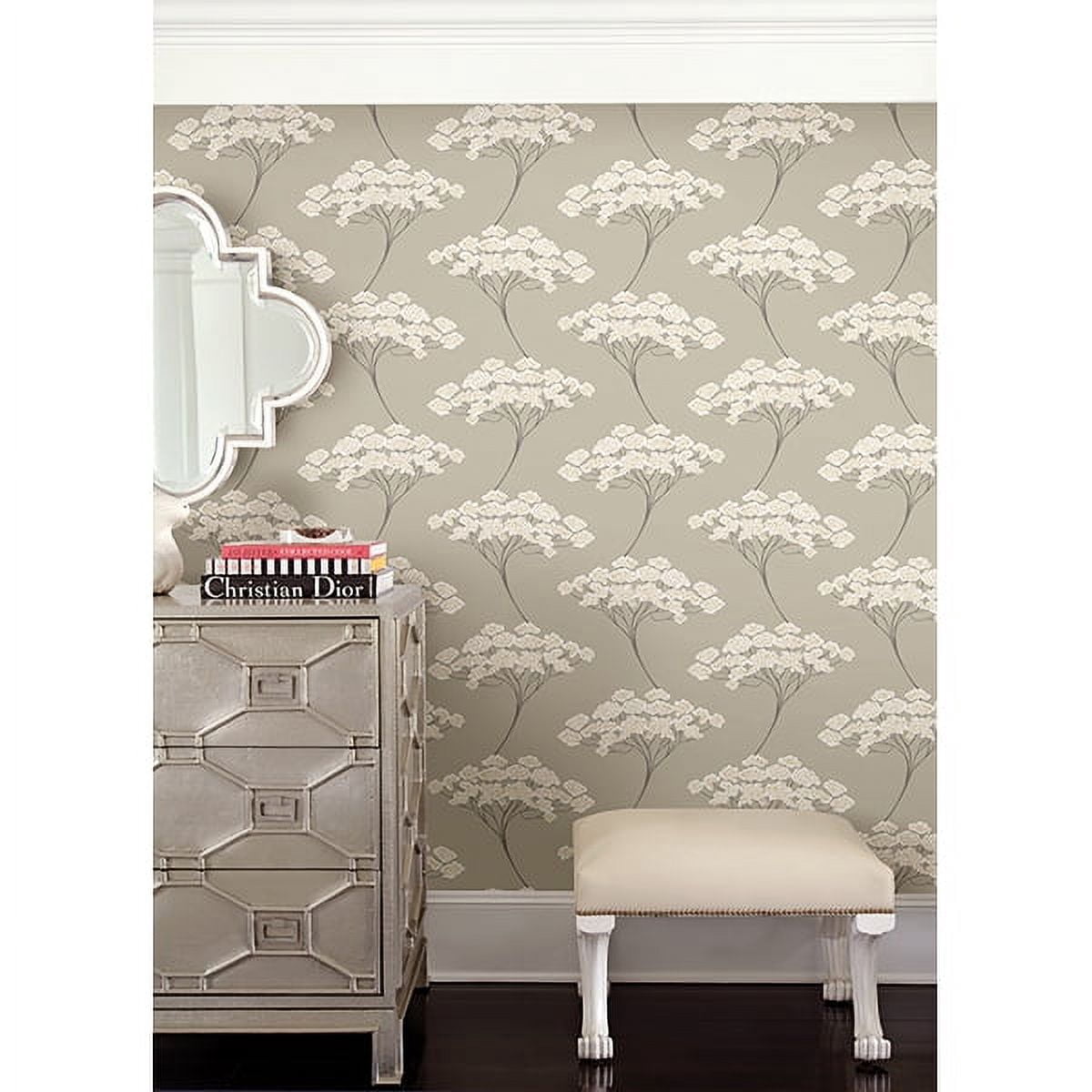 Kenneth James Banyan Taupe Tree Wallpaper, 20.5-in by 33-ft, 56.4 sq. ft