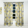 thumbnail image 2 of Designart 'Abstract Retro Pattern Design V' Mid-Century Modern Curtain Panel, 2 of 5