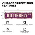 thumbnail image 2 of BUTTERFLY Vintage Style Rustic Street Sign – New Xing Gardener Monarch Net Retro Decorative Wall Sign for Home, Bar, Garage, or Outdoor Use | 6" X 24" Plastic Road Sign, 2 of 5