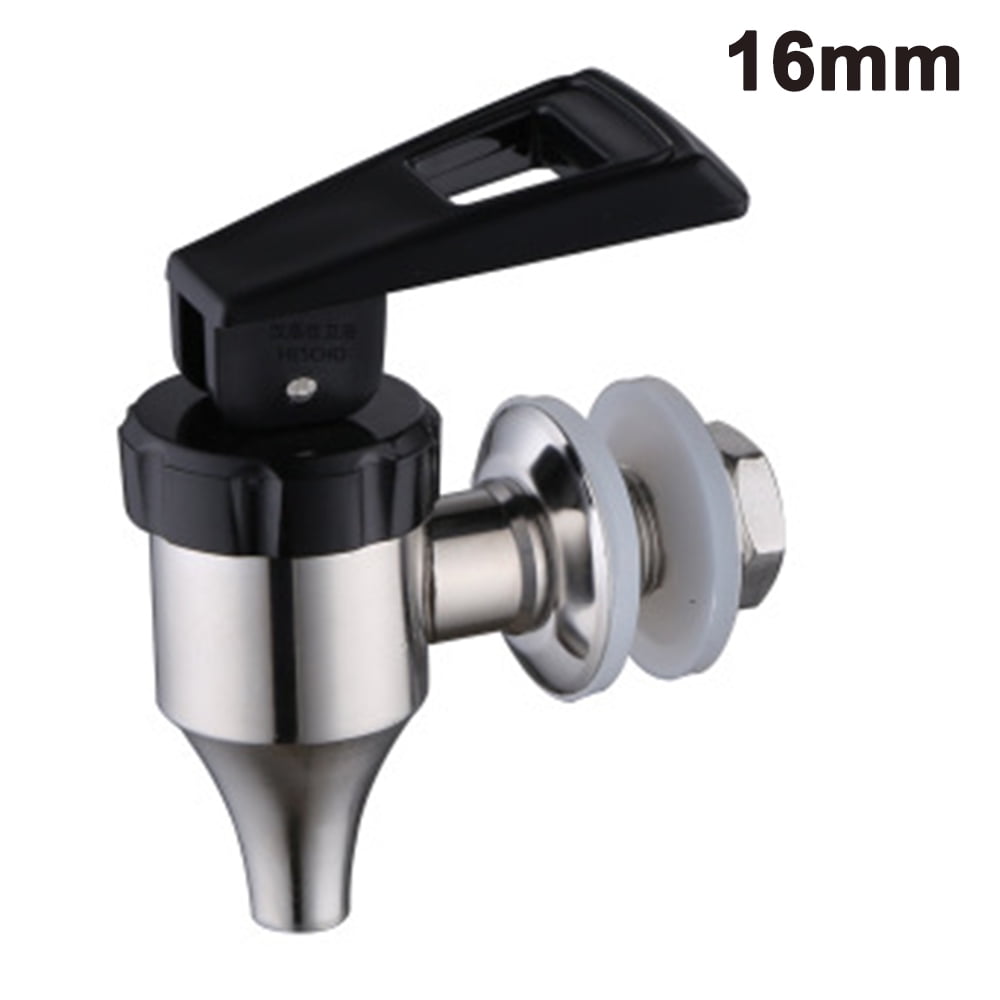 Brushed Finish Replacement Spigot/Faucet/Tap for Beverage Dispenser Stainless Steel 5/8 or 16mm Press and Hold Spring Valve