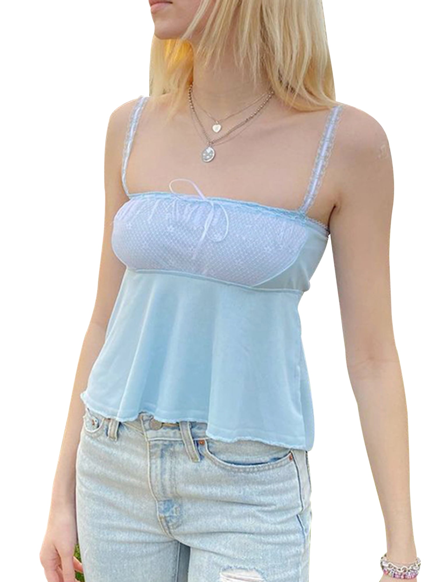 ruffle hem cami top