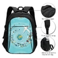 thumbnail image 3 of Balery Travelling on Airplane Mochila con carga USB para hombre y mujer - Mochila impermeable y antirrobo para portátil con puerto USB para viajes, trabajo, estudios y universidad, 3 of 7