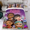 thumbnail image 4 of Bratz Girls Conjunto de sábanas temático, trío de piezas, cómodo y amigable con la piel, diseño único, regalo de decoración para el hogar para familiares, amigos y fans,140cm *210cm, 4 of 6