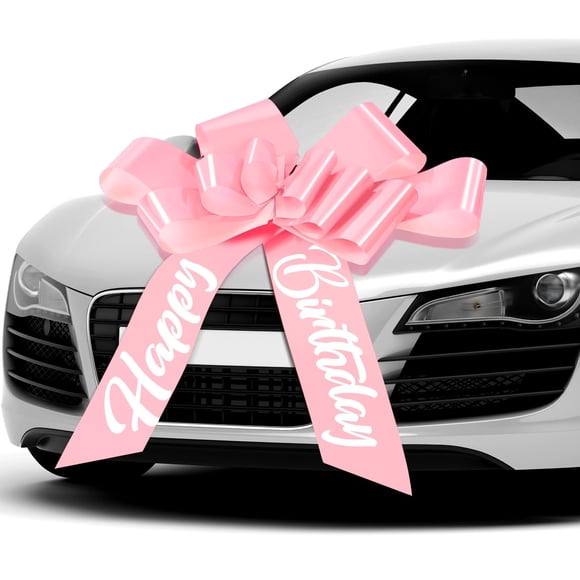 Car Bow Datanly, vinilo impermeable de 30 pulgadas, color rosa claro