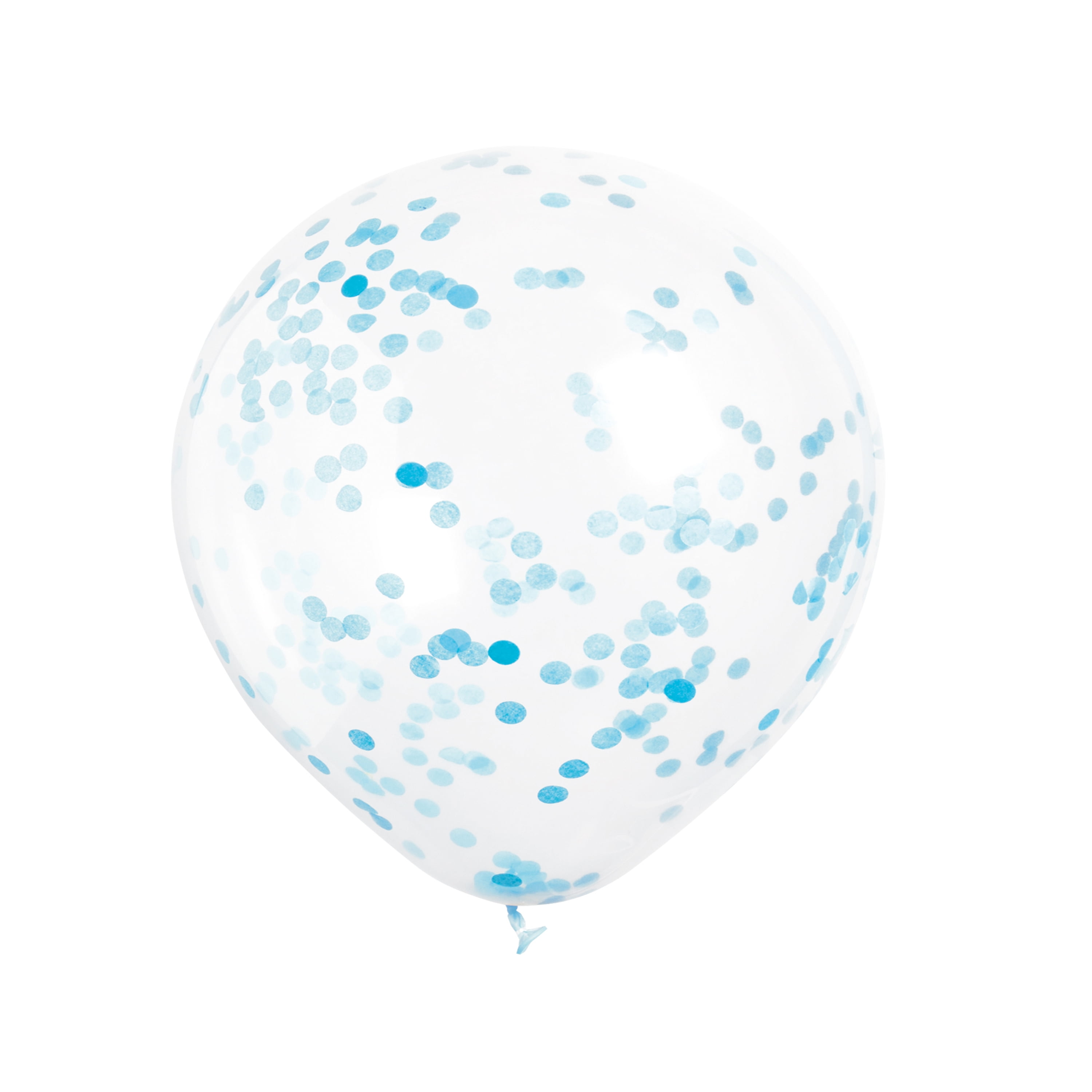 Latex Confetti Balloons, Light Blue, 12 in, 6ct