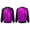 Purple, variant on Kids Girls Bomber Jacket Shiny Sequin Raglan Long Sleeve Zip Up Jackets Hip Hop Dancewear Gold 14