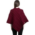 thumbnail image 4 of Aran Isle Ladies Irish Aran Cable Knit Buttoned Poncho- 100% Virgin Wool, 4 of 4