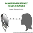 thumbnail image 5 of OVENTE Lighted Vanity Mirror Tabletop, 8.5'' 1X 7X Magnifier, Adjustable Double Sided, 3 Tone Smart Touch Round LED, 15 Min Shut Off Timer, Battery & AC Plug Powered, Oil Rubbed Bronze MPT85BZ1X7X, 5 of 5