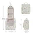 thumbnail image 3 of WANDF Hanging Toiletry Bag for Women, Multi-Compartment Cosmetic Bag with Hook, Portable Dopp Kit Organizer, Makeup Bag for Travel,Business Trip,Bathroom(Beige Flower), 3 of 9