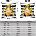 thumbnail image 5 of Set of 2 Spring Summer Sunflowers Floral Pillow Covers Gnome with Sweet Honey Cushion Case for Living Room Indoor Outdoor Decor Flowers and Bumble Bee Pillow Case 20x20, 5 of 6