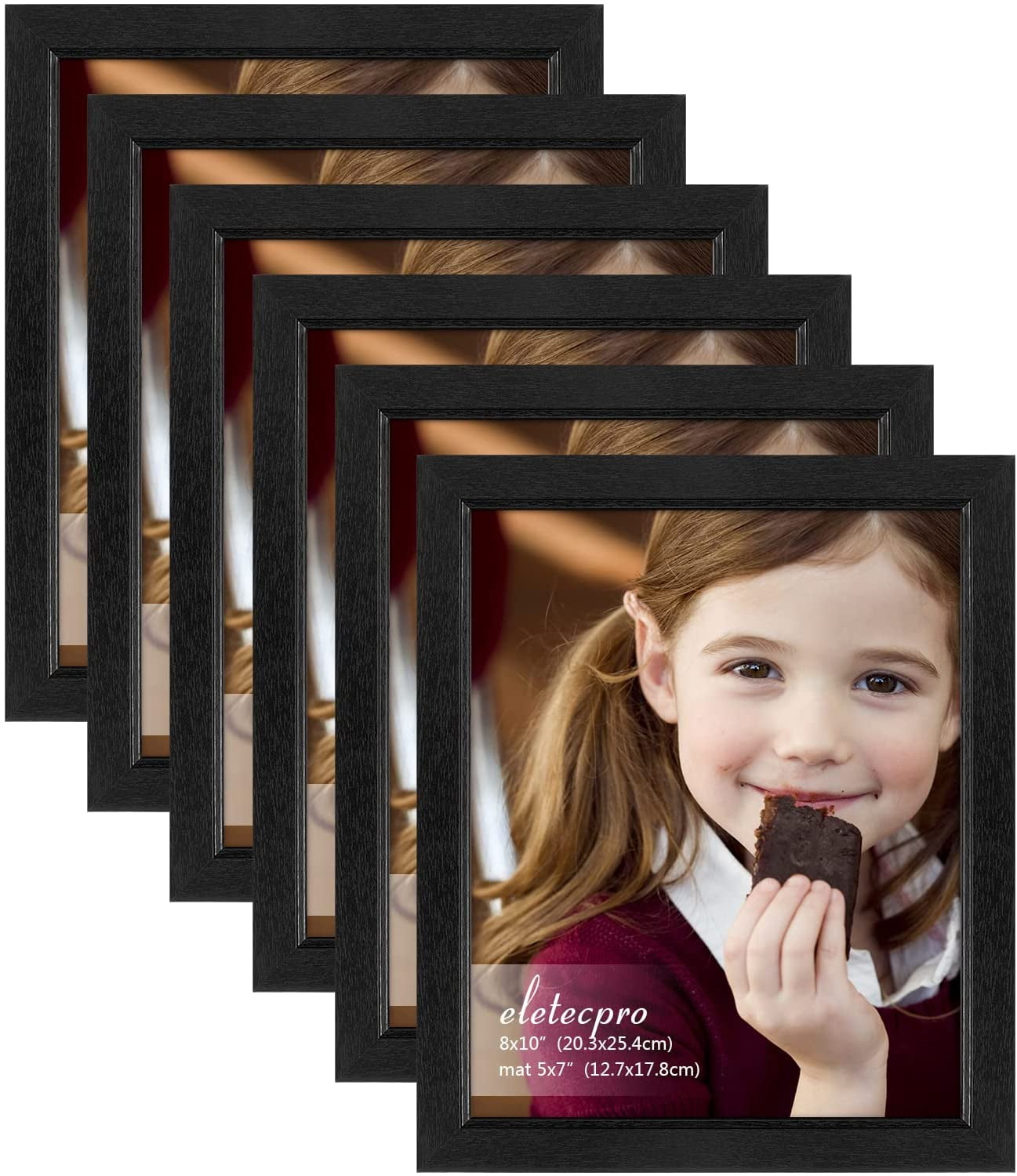 Black Dog Paw Pattern 11x14 Picture Frame - Wooden Display Frame For Wall Or Tabletop - View #2