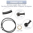 thumbnail image 4 of 1 Set 125cm 49.21" Motorcycle Braided Brake Clutch Oil Hoses Line Pipe Clutch Throttle Gas Line Fuel Pipe Black for ATV Dirt Bike, 4 of 7