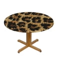 thumbnail image 3 of Nawypu  Leopard Print Table Covers with Elastic Edge,Animal Skin Fur Fitted Table Cloth for Round Tables,Brown Pattern Oil Proof Waterproof Tablecloth for Indoor Outdoor Picnic Party, 3 of 7