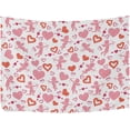 thumbnail image 6 of Coolnut Valentine's Day Heart Tapestry Washable Polyester Art Wall Hanging Blanket for Living Room Bedroom Dorm Party, 90 x 60 Inch Home Decor Gifts, 6 of 7