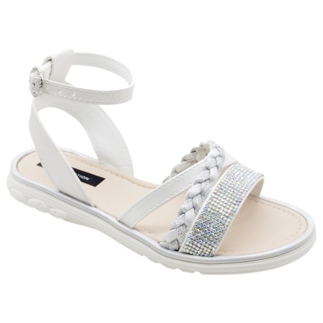 Sandalias Kids en Piel vegana – Blanco