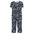 thumbnail image 5 of Frostluinai Women's Pajama Set Button up Short Sleeve Top and Capris 2 Piece Lounge Sets Camo Print Summer Ladies Pjs Outfits with Pocket, 5 of 6