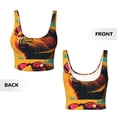thumbnail image 6 of Rateoe Watercolor Glasses Guinea Pig Print Womens' Sports Bras Scoop Neck Sports Vest- Padded U Back Seamless High Impact Support, 6 of 7
