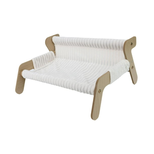 Sofá cama elevado para gatos, sillón elevado para gatitos, ligero, resistente y cómodo. Blanco