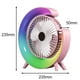 thumbnail image 3 of Ventilador Portátil Ventilador Recargable por USB LED Colores eléctricos del ventilador 7 colores ajustables hasta 180°, 3 of 9