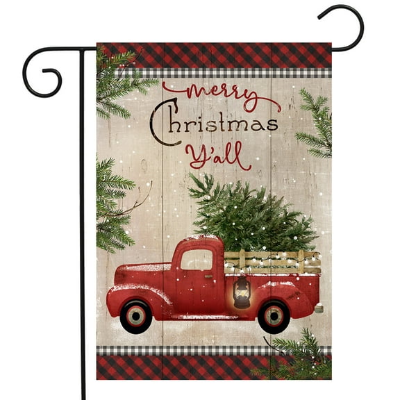 Briarwood Lane Merry Christmas Y'all Truck Double Sided Garden Flag
