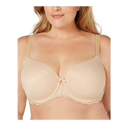 INC Women s Plus Size Lace-Trim Balconette Bra Brown Size 40 C
