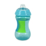 Nuby Clik-It Sili Band Spout Cup,10 fl oz, Blue/Green
