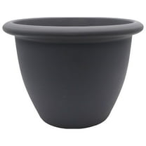 The HC Companies Sevilla Round Self-Watering Pot with Internal Disk, 14 Inch, Warm Gray